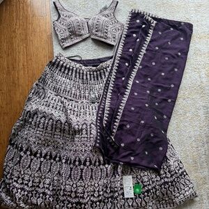 Purple detailed lehenga